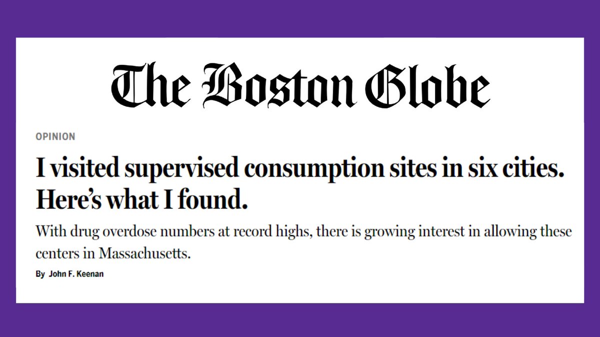 Overdose prevention centers prevent lethal overdoses, reduce infections and illness, and increase access to treatment. @SenJohnFKeenan visited six of these life-saving facilities to see for himself. Here's what he found⬇️ bostonglobe.com/2024/02/05/opi…