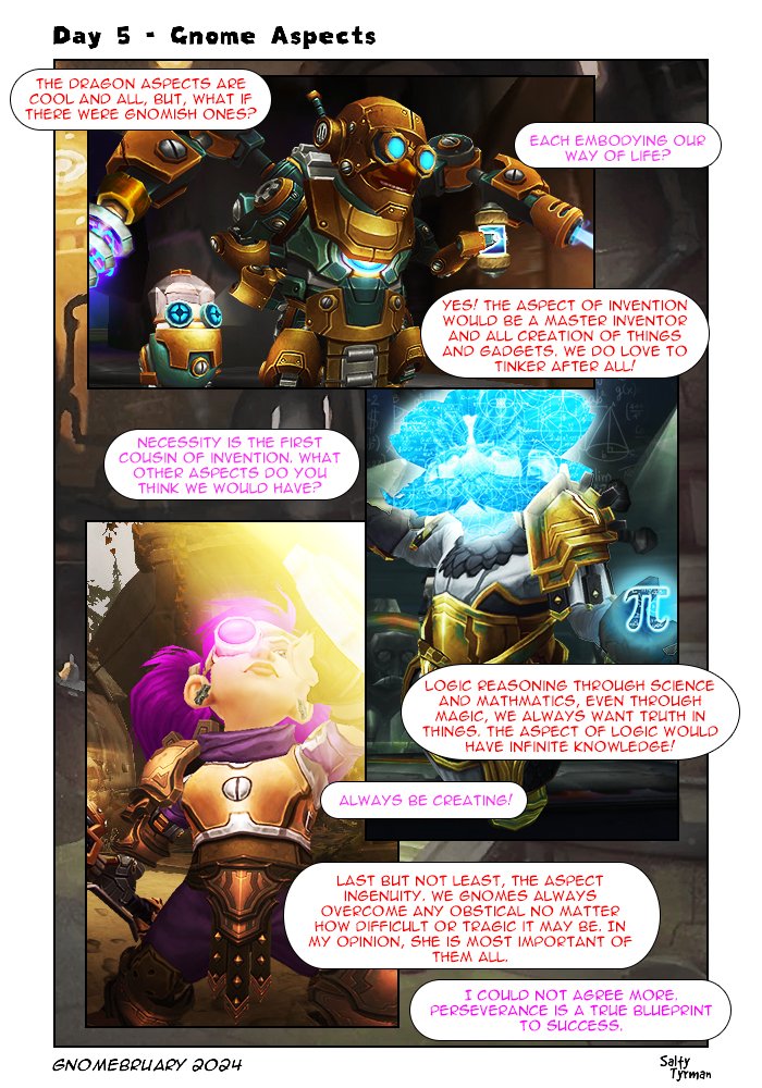 SaltyTyrman's tweet photo. Day 5 - Gnome Aspects
"Wonder what other aspects could be out there?"
#Gnomebruary2024 #Gnome #Mechagnome #Warcraft https://t.co/uIMuYpcLU9