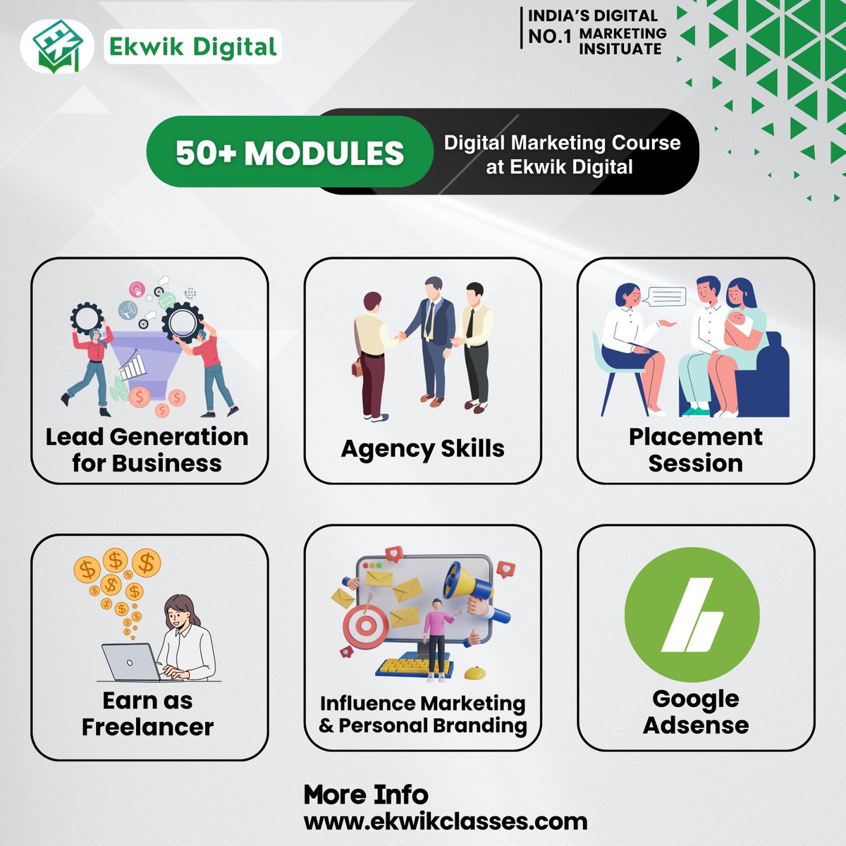 Ekwik_Digital's tweet photo. "Enrol in our Advanced Digital Marketing Course immediately!" Expand your knowledge and skills with our all-inclusive course, which covers SEO, PPC, social media, content marketing, email marketing, and other relevant topics. https://t.co/XHx6N2o70O