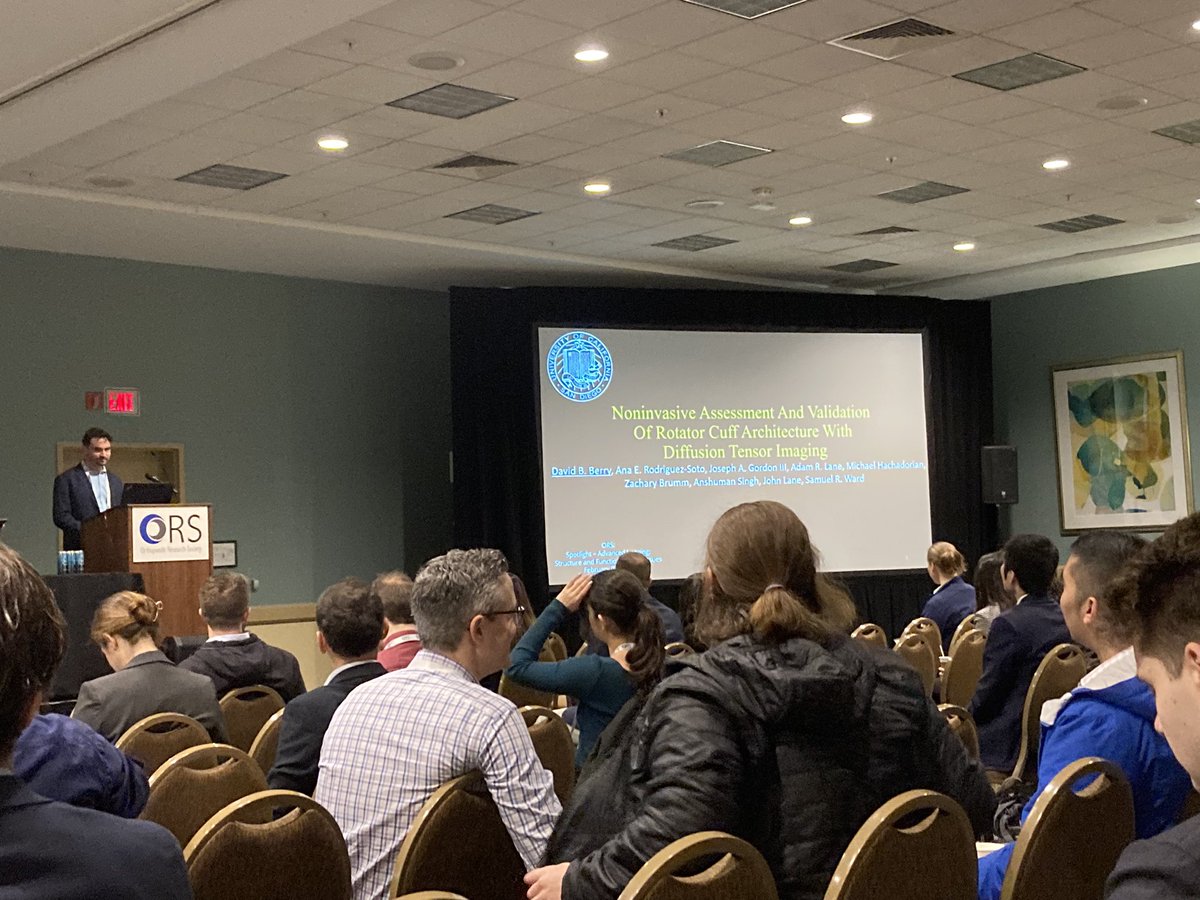 Great talk by David Berry on validating diffusion tensor imaging for architectural assessment of skeletal muscle at #ORS2024