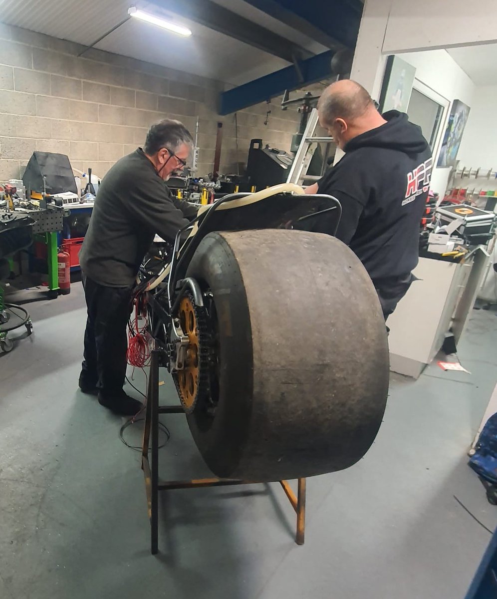 LorcanParnell's tweet photo. Storm has gone on holiday to Mark Harrison's Horsepower Factory UK to have the new MaxxECU computer and wiring loom connected up and addressed so that it functions with our existing set-up. More news soon! 

#stormdragbike #compoundturbo https://t.co/DjgS3czO4k