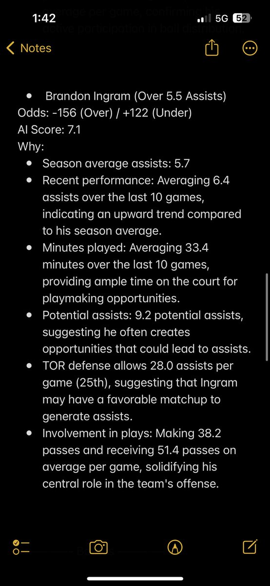 CourtsideAI's tweet photo. My AI algorithm found some straight plays for today’s NBA Slate!👨‍🍳💻🏀

#sportsbetting #nbabets #traeyoung #atlhawks #brandoningram #pelicans #maxstrus #assists #playofday #freeplay #gamblingx https://t.co/IZxMmsFd1E