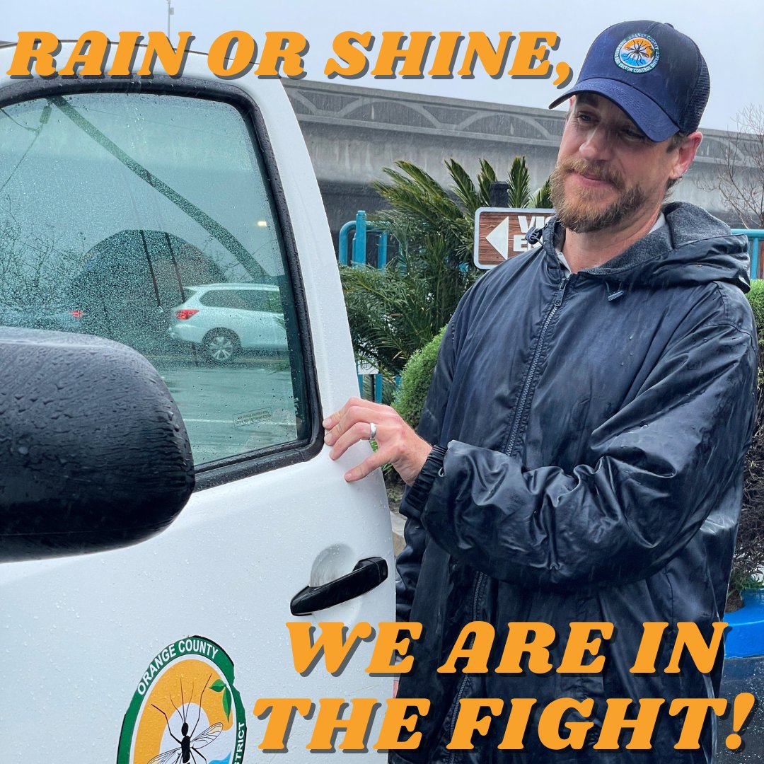 OCVector's tweet photo. Rain or shine, we are showing those pesky mosquitoes who's boss!💪🦟🚫 #mosquitofighters #mosquitoessuck #rainydays #rainorshine #motivationmonday #fightbackoc https://t.co/MqJDUZKbyM