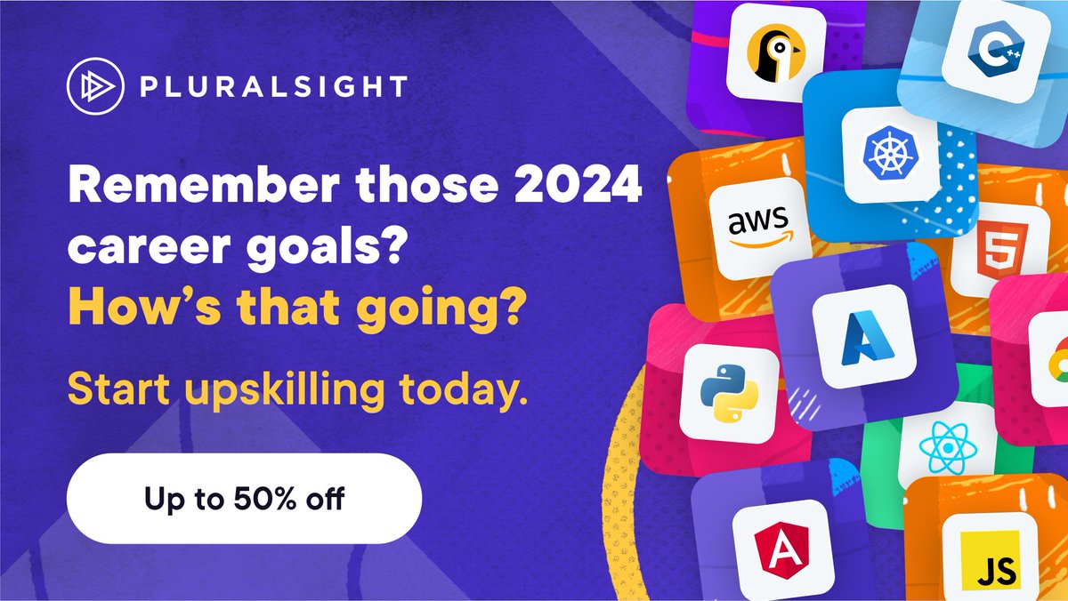 Make sure you stand out by adding the latest cloud skills to your resume. 🤑 Save on A Cloud Guru in-demand cloud courses and personalized learning paths. pluralsight.com/offer/2024/q1-…