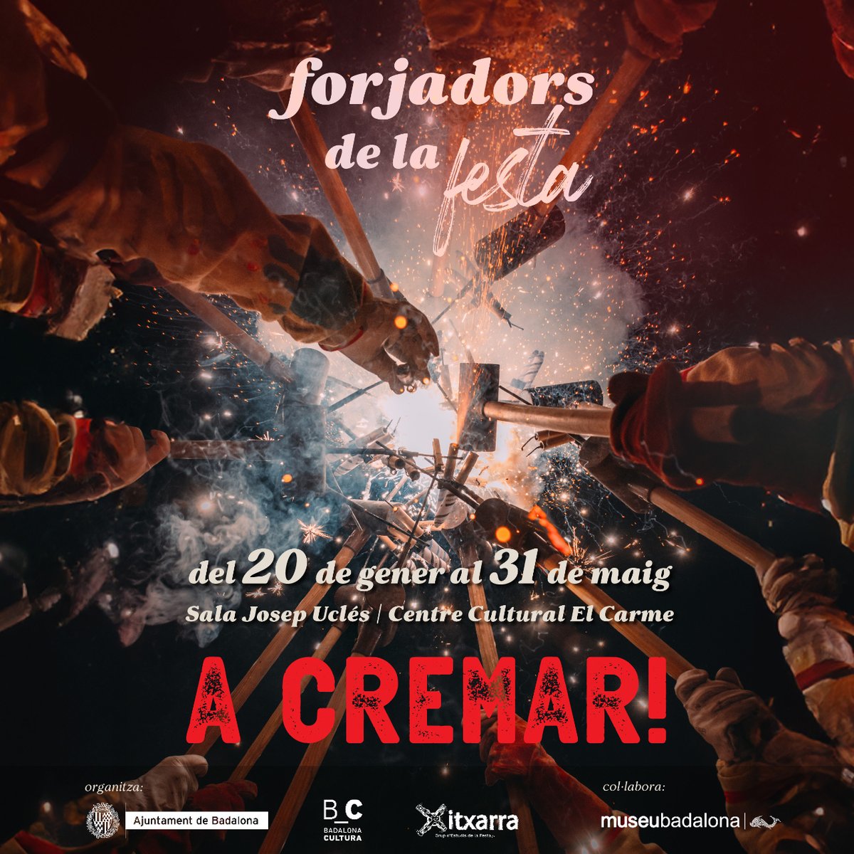 📢 Notícies del #Bestiari
Des de Bestiari us recomanem l’exposició “Forjadors de la Festa. A cremar!” que podeu visiatar a la Sala Josep Uclés del Centre Cultural El Carme de Badalona fins al 31.05.24

i.mtr.cool/gequybnqag
