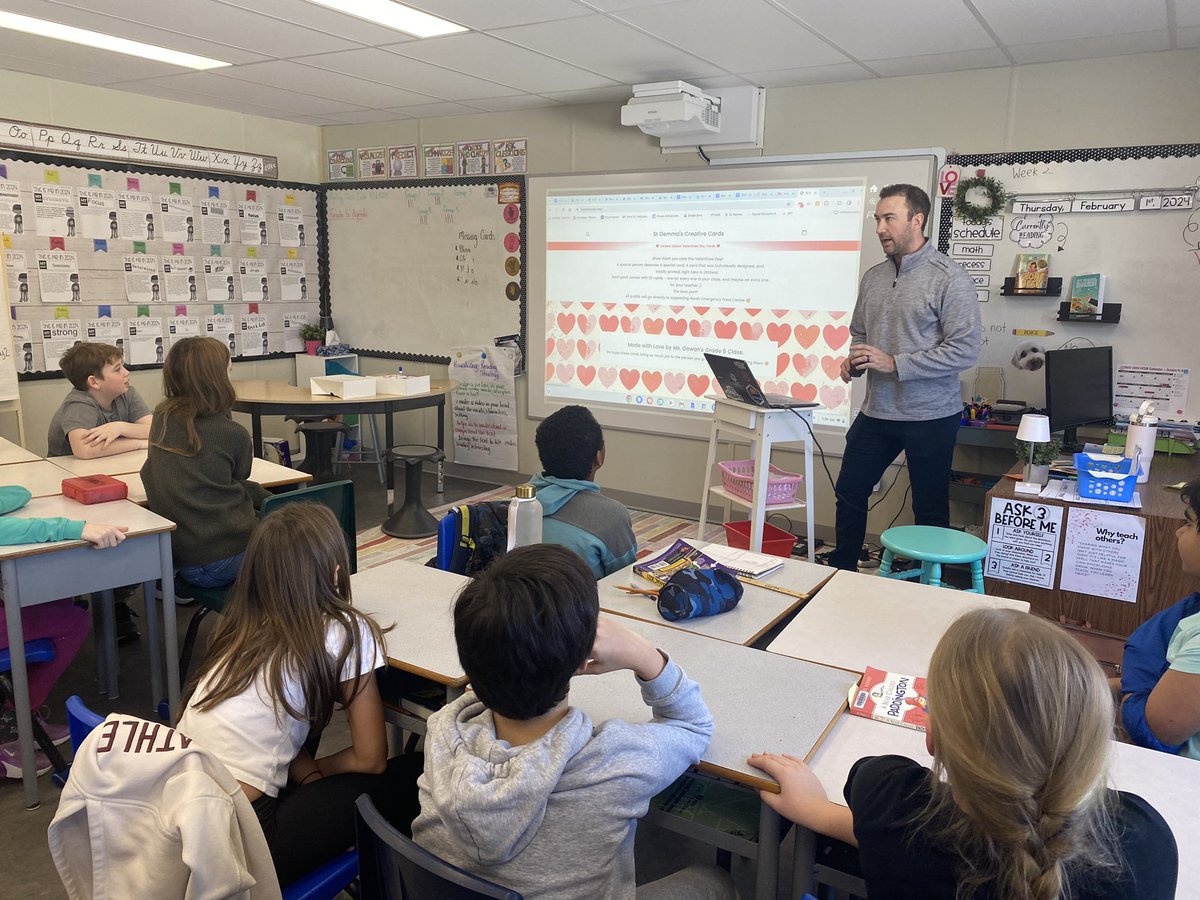 St Gemma’s Creative Cards is at it again! Thanks to @damedashdeez (our business mentor) for visiting this afternoon. Stay tuned for an exciting Valentine’s Day announcement! We’ll be spreading some love around @StGemmaOCSB @ocsbSEP