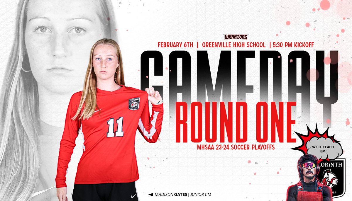 soccerCorinth's tweet photo. It's time.. What we've been waiting on all season:
Round 1!

Time to show up and teach 'em how it's done!

Grab your nearest Stanley cup, fill it up, and hit the road all the way to the Mississippi River to support our ladies in a BIG ONE.

See ya'll in Greenville!

💯⚽️ https://t.co/VcVfUafH4X