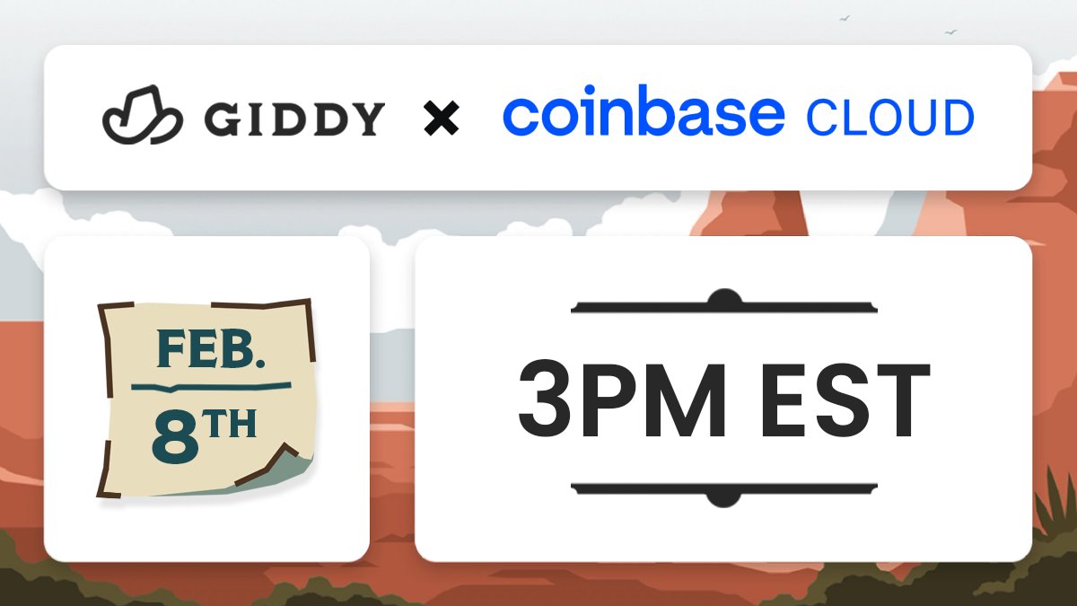 Join us this Thursday, February 8th at 12p PST / 3p EST for a Twitter Space with special guest, Lewis Han, Sr. Sales Manager at @CoinbaseCloud

Set a reminder with the link below:
x.com/i/spaces/1lPJq…