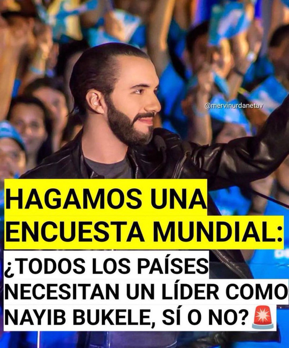 ¿Apoyas la idea de que todos los países necesitan un líder como Nayib Bukele?