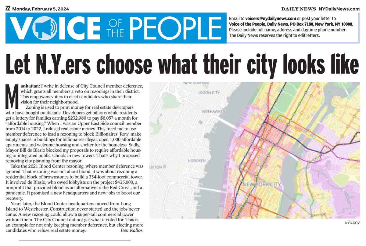 Ben Kallos, Former NYC Council Member tweet media