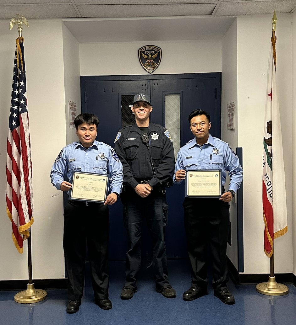 goSFPAL's tweet image. Congratulations to our new Cadet Sergeant Lu and Cadet Lieutenant Nunan for a well-deserved promotion. Keep up the great work! @sfpdcares