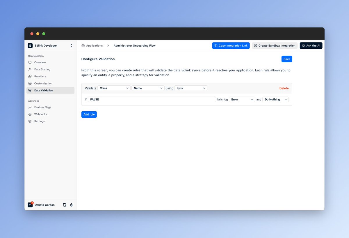 EdlinkAPI's tweet image. Explore the power of new data validation capabilities!
💡 Dive into recent updates we’ve made to ensure that a school’s data is in the correct format - ready to use for edtech products.
Read it here: bit.ly/3umFp12
Stay ahead in the game! 🚀👩💻👨💻