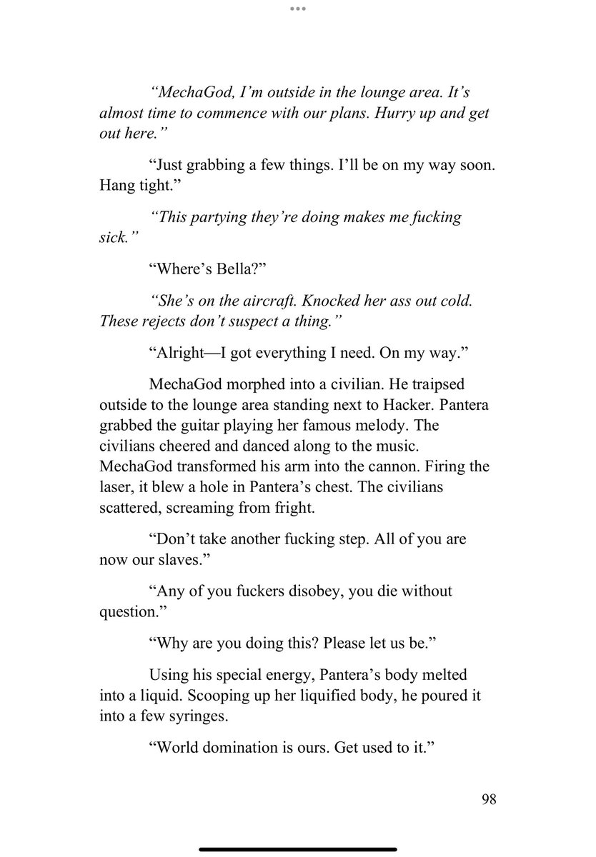 SirKingMecha1's tweet photo. Pages 97-100 of “Infec2ion”. #Infec2ion #Cyborgs #Darkness #Horror #WIP https://t.co/hHq0NAZe8a
