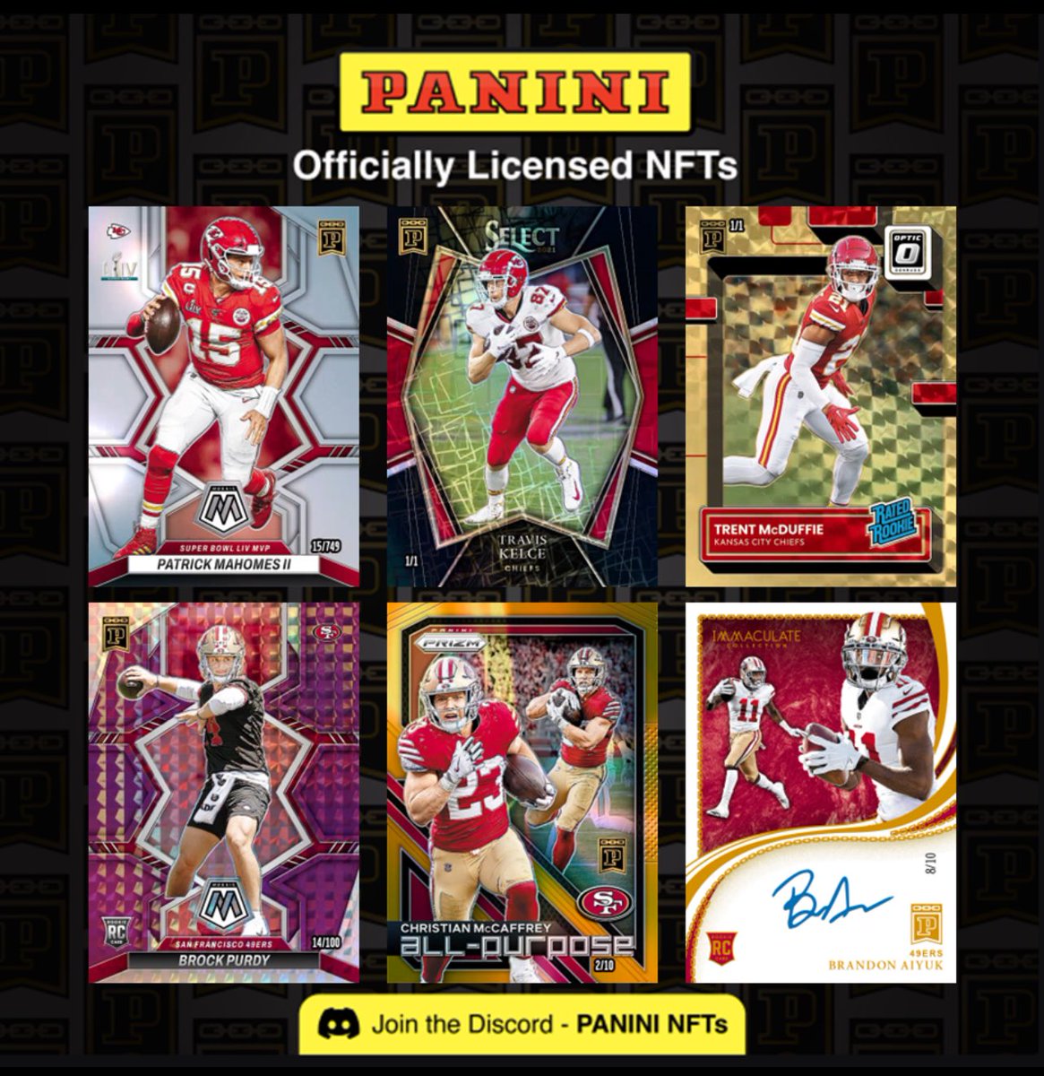 🔥 SB LVIII NFT Predictions Competition

To enter: 
1. Follow <a href="/DredynMeara10/">Dredyn Meara</a>
2. Like &amp; repost
3. Comment with your winner, inc. final score (e.g. SF 24-20), &amp; tag 5 friends

The 6 closest will win 1 NFT each &amp; nail the exact score for a bonus Purdy/Mahomes jersey NFT

#PaniniNFT