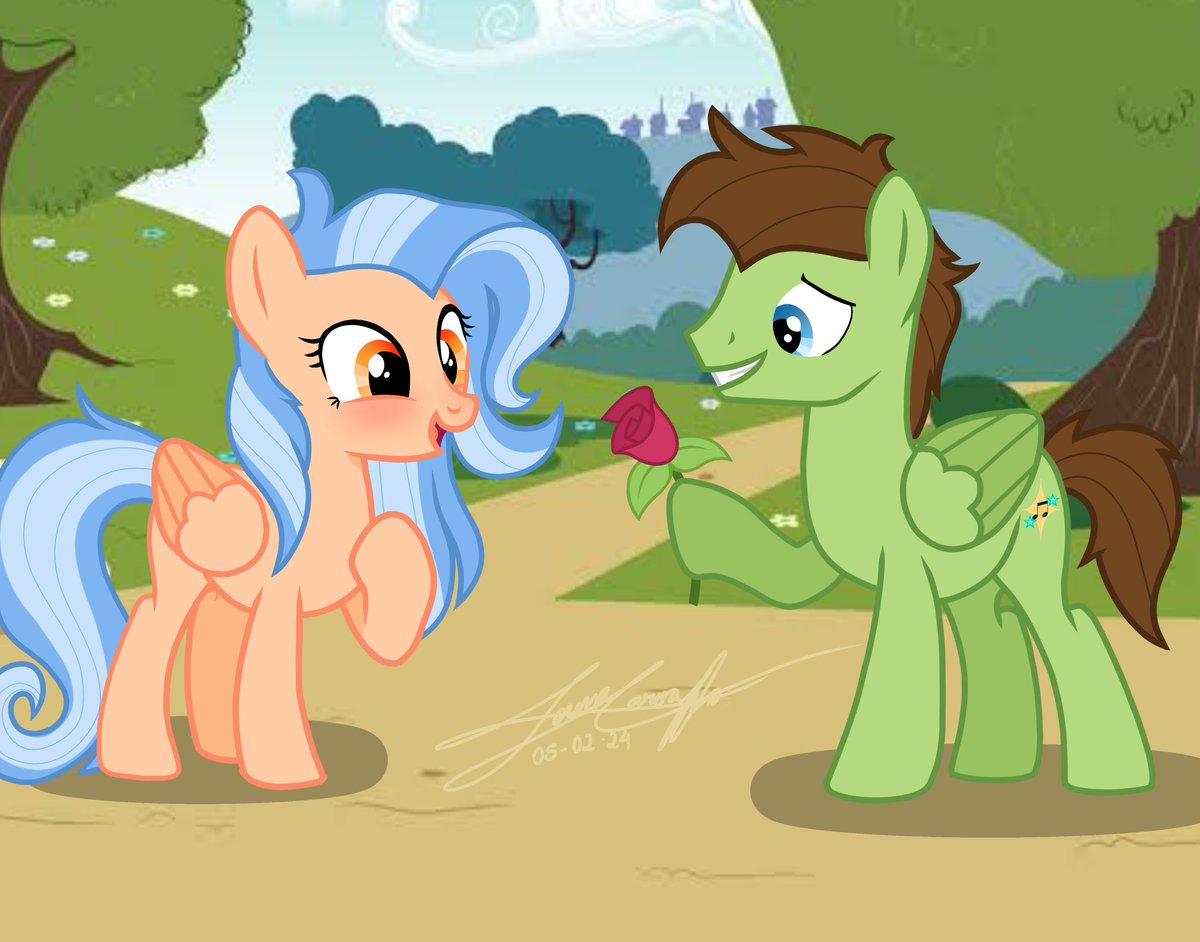 SweetPaintMLP's tweet photo. After what happened, he came to apologize with a flower. #MLP #mlpoc #mlpfanart #mylittlepony https://t.co/ldCvGJ8Ck7