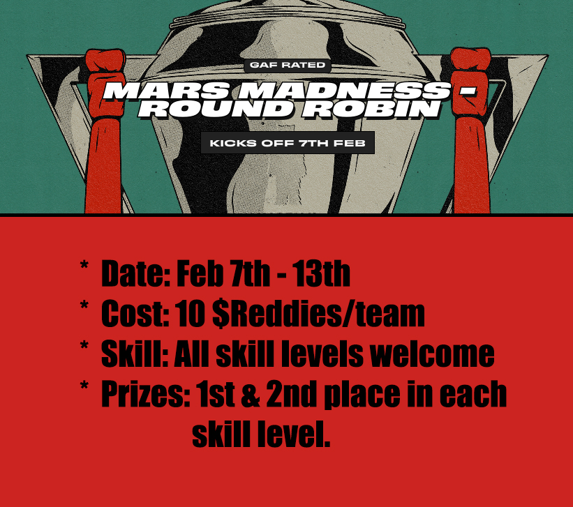 In-game sign-up is now live for the next #MarsMadness competition!!  Visit the 'Play' tab in-game to signup. (game.martianpremierleague.com) 
#LifeOnMars #MPL #ItsMoreThanJustAGame