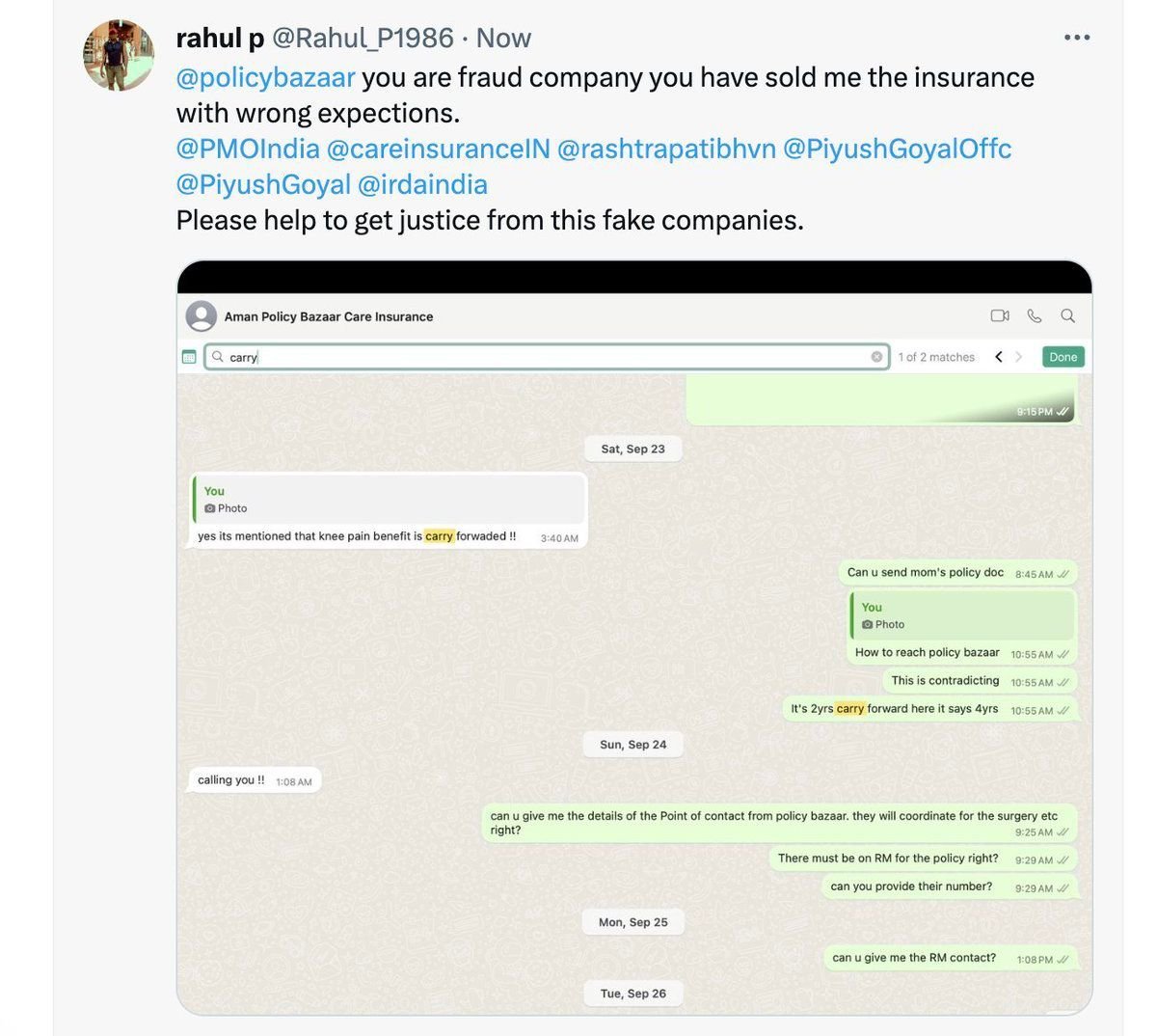 Rahul_P1986's tweet image. @akshaykumar  sir you are one of the promoter of policybazaar, Please help to raise common man's voice against the fake companies like @PBHelpDesk @policybazaar  and @careinsuranceIN