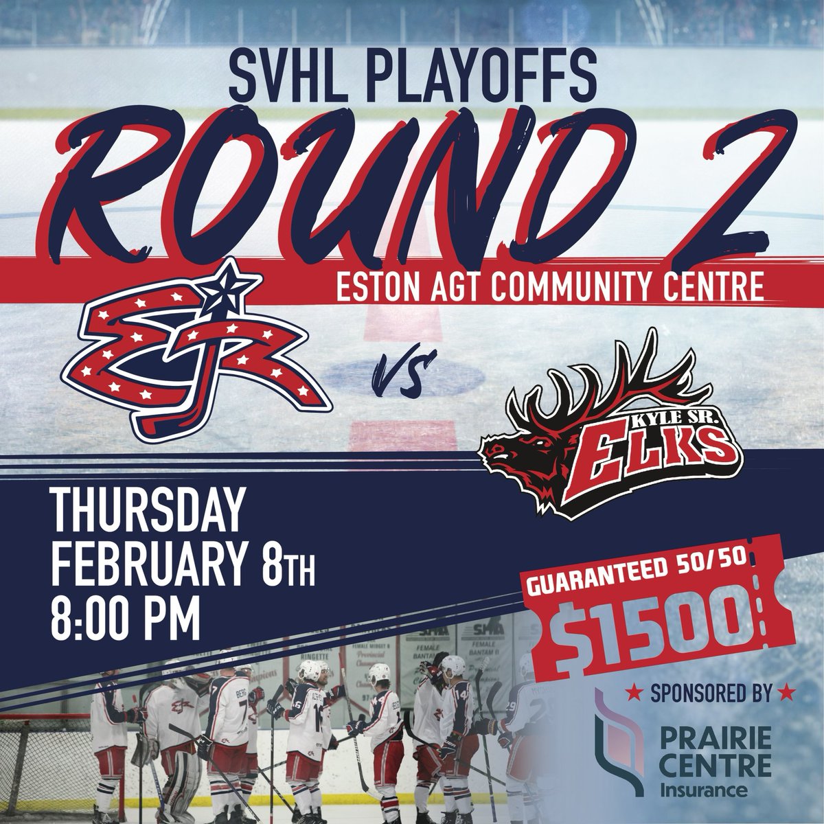 EstonRamblers's tweet photo. Hope to see you there. Thanks to Prairie Centre Insurance for the $1500 guaranteed 50-50 #ramblernation https://t.co/0SWmusFh3U