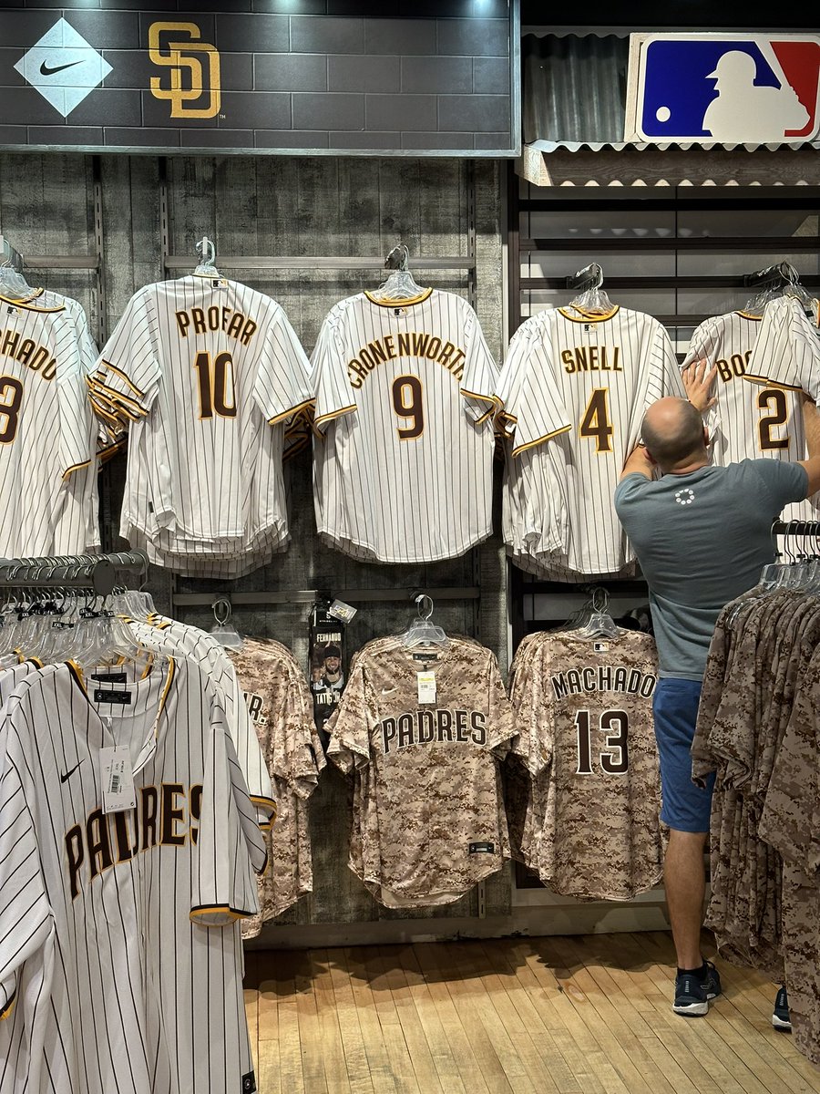 bett94's tweet photo. A lot of Snell and Profar jerseys out on display 👀 https://t.co/oQNDr9TV9p