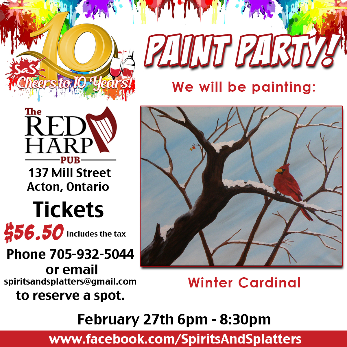saspainting's tweet photo. 🍷Paint Party at the The Red Harp Pub in Acton!
🍷Tickets are $56.50 which includes the tax.
Space is limited.
🍷You can us directly at 705-932-5044 or contact us through Facebook: https://t.co/4S1gLxv1ED https://t.co/2abZvnRsDW