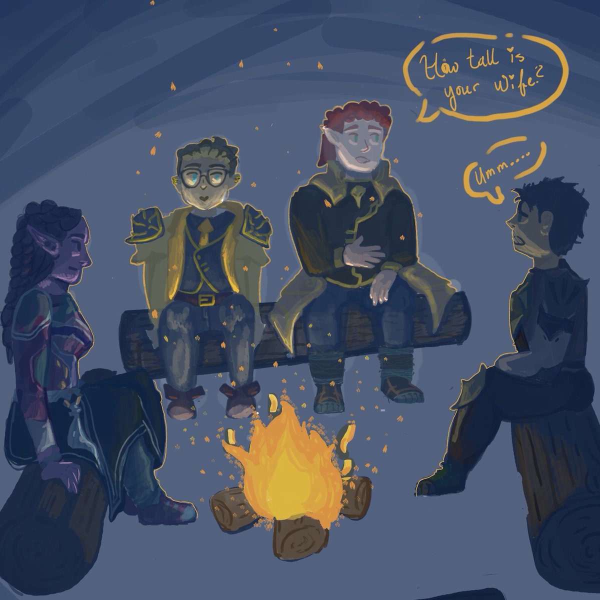 Check out this art by our very own Kennedy! Check out the first episode to see this scene for yourself!

#ttrpg #dnd #podcast #characterart