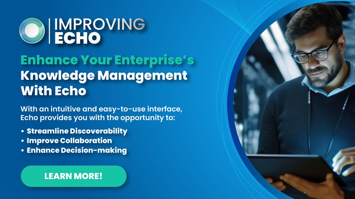 ImprovingYYC's tweet photo. Introducing Echo by Improving! Transform your enterprise with our AI-powered knowledge management tool. Streamline, collaborate, and innovate like never before!  

Click to learn more!: https://t.co/A2G3gZ05JI 

#ImprovingEcho #AI #OpenAI #AISolutions https://t.co/piWHWdvvIs