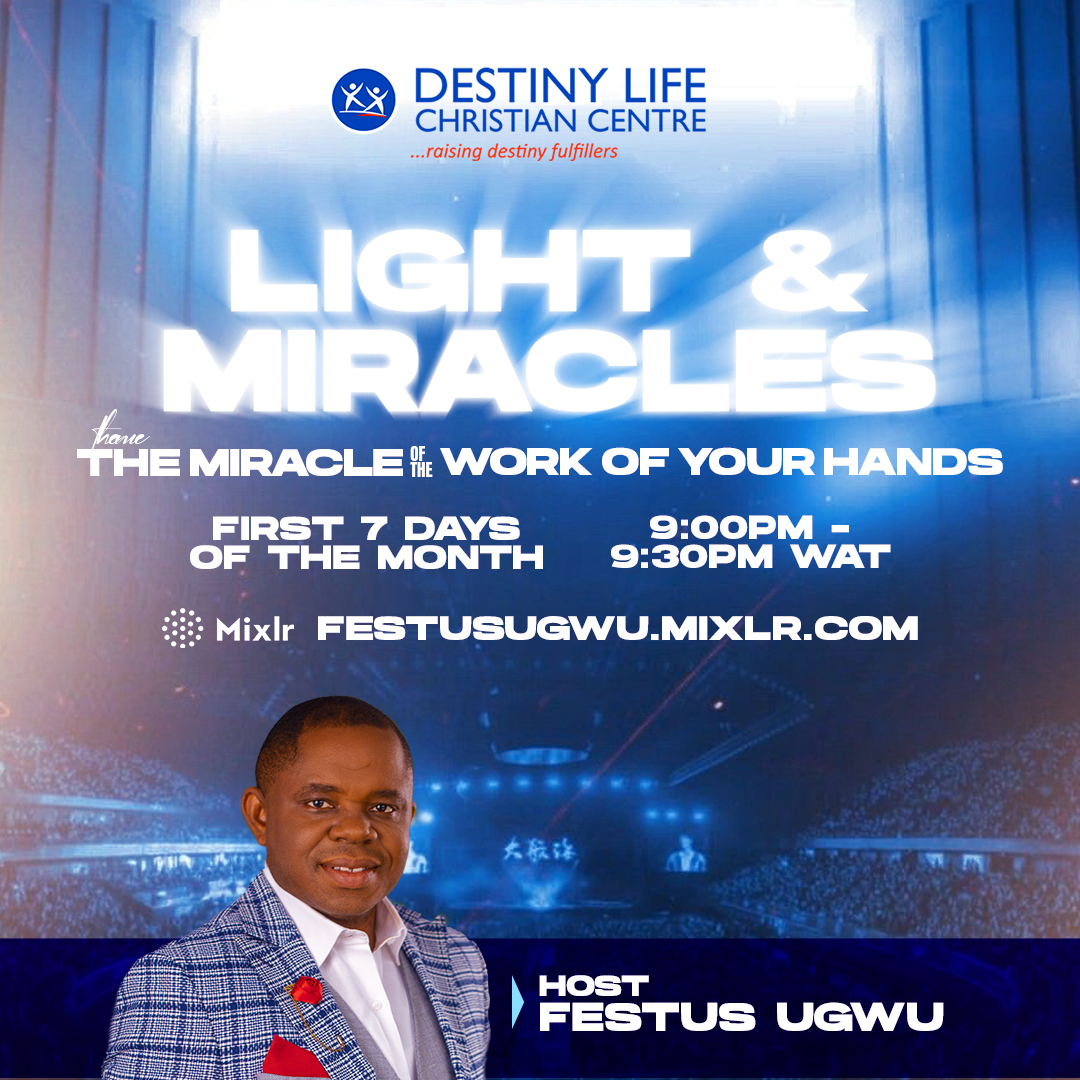 DestinyLifeCC's tweet photo. NOW LIVE 🔥🔥🔥

Experience miracles through the light of God's Word...

At Day 5 of the February 2024 Edition of Light and Miracles

Date: February 1st - 7th, 2024

Time: 9:00 to 9:30 PM WAT

Meeting Link:  https://t.co/SVHDpiC0M4

Your rest has come! https://t.co/cC0UoKNHOA