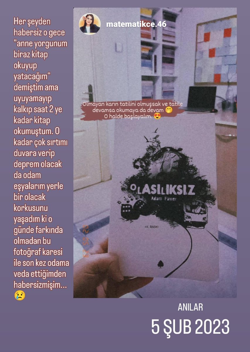 Ftatli46's tweet photo. Odama son bakış... Öyle özledim ki...

#deprem
#DepremiUnutma
#6Şubat2023
#Kahramanmaraşdepremi https://t.co/sP6al7kG3p