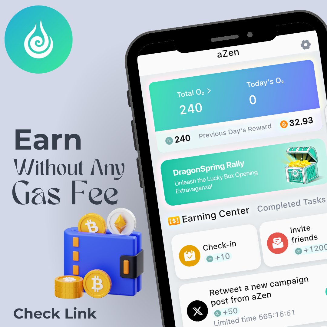 🚀 Embark on an epic earning adventure with aZen! Dive into the Dragon Spring Rally and seize up to $2000 in rewards! Open the app, explore lucky boxes, and supercharge your earnings. Bring friends along and multiply the fun.

Download link: bit.ly/gp-azen 📥
🐉🎉