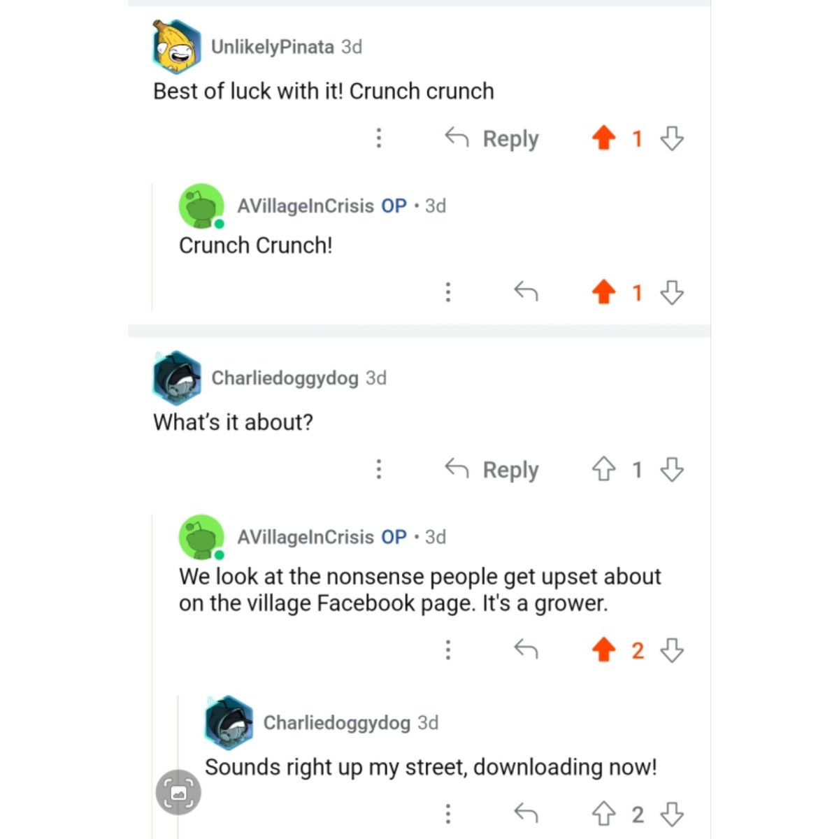 VillageinCrisis's tweet photo. Here's the difference between #chatabix listeners and #nstaaf listeners on #reddit in response to some harmless #podcast promotion. Love the @chatabix1 community. https://t.co/pSREmTNsN7