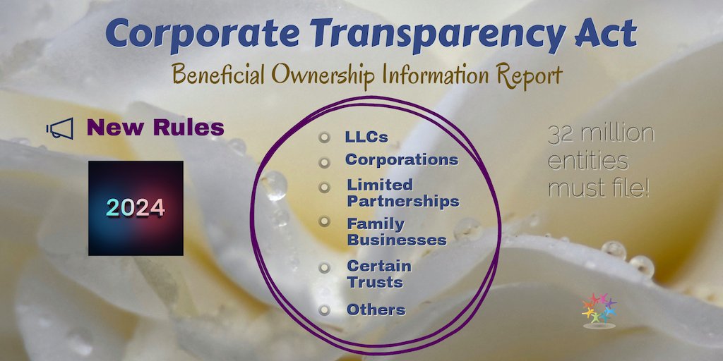 FL_CollabCases's tweet photo. 🔔 Compliance Alert 🔔
Over 32 million entities must file a Beneficial Ownership Information Report (BOIR) form with  @FinCennews by January 1, 2025. Small businesses, LLCs, and corporations - learn what you have to do.  #CTA #BOIR #FinCEN https://t.co/YQf43KtTGN