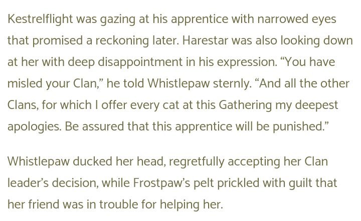 Akito_0098's tweet photo. !!!SPOILERS!!!
From the excerpt of Wind!!
I felt bad for Whistlepaw, honestly.
#warriorcats
#warriorcatswhistlepaw
#warriorcatsharestar
#warriorcatswind
#whistlepaw
#harestar https://t.co/aqMWSLoveB
