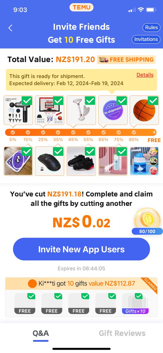 How to get a free gift on TEMU! 

Search up this code in the TEMU search bar: 142492996 

Play the game and get your free gifts! 

#temu #code #freegifts