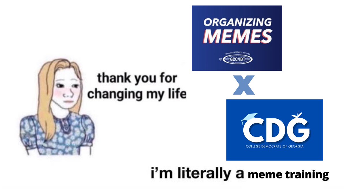 CollegeDems_GA's tweet photo. 🚨 Block your calendars 🚨

Tomorrow at 6pm, hang out with the Georgia College Democrats and internet icon @OrganizerMemes  

Join from anywhere @ https://t.co/xRJ8adSKzo, all are welcome ‼️ 

#gapol https://t.co/DFky5anxAn
