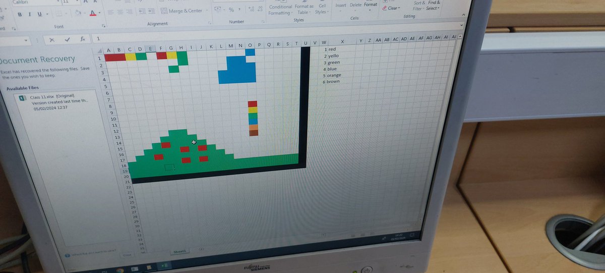 MGLWORLD_Craig's tweet photo. Class 11 @HolyNamePrimary used conditional formatting to create these pictures in Excel. #holynamecomputing @MGLWorldNews https://t.co/zk7K7Vr7ZX