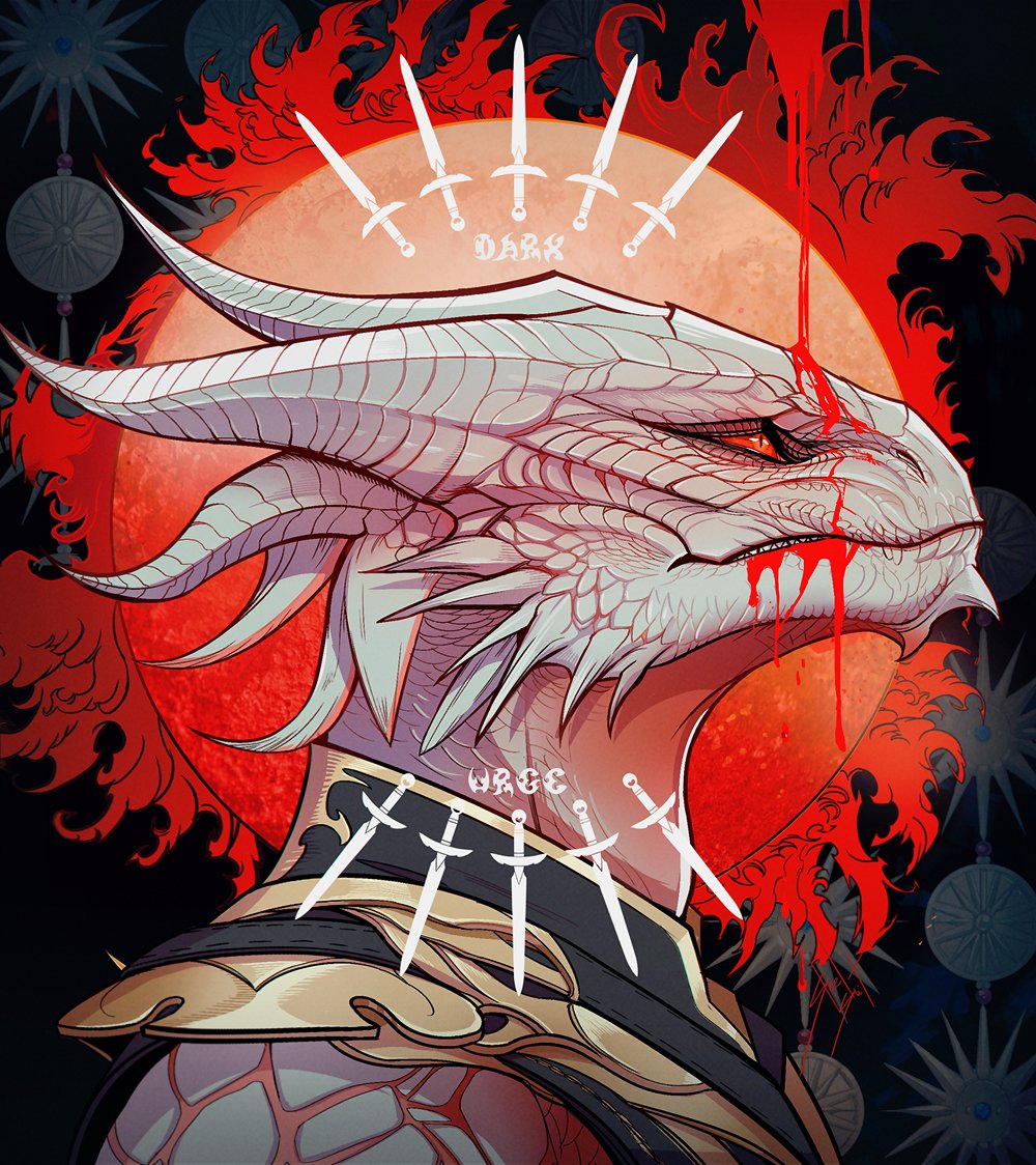 steelsuit's tweet image. 🗡️🩸The Dark Urge | Dream in Red 🩸🗡️
redrawing the picture I've done before with my custom DU, Tempest, as one with the default white dragonborn durge look. #bg3 #BaldursGate3 #Durge #dragonborn