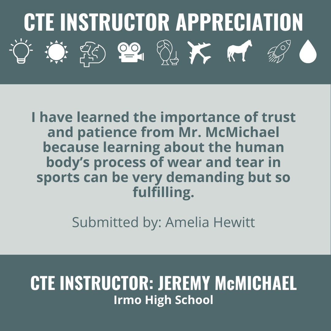 LexRich5Schools's tweet photo. π£ For #CTEMonth we have asked #D5Grad alumni or current CTE students in #LexRich5Schools to tell us the most valuable thing they have learned from their #CareerTechEd Instructor.
πSubmissions can be completed here: https://t.co/MDmrUWZF5m #CTEInSC https://t.co/XvCPBK77at