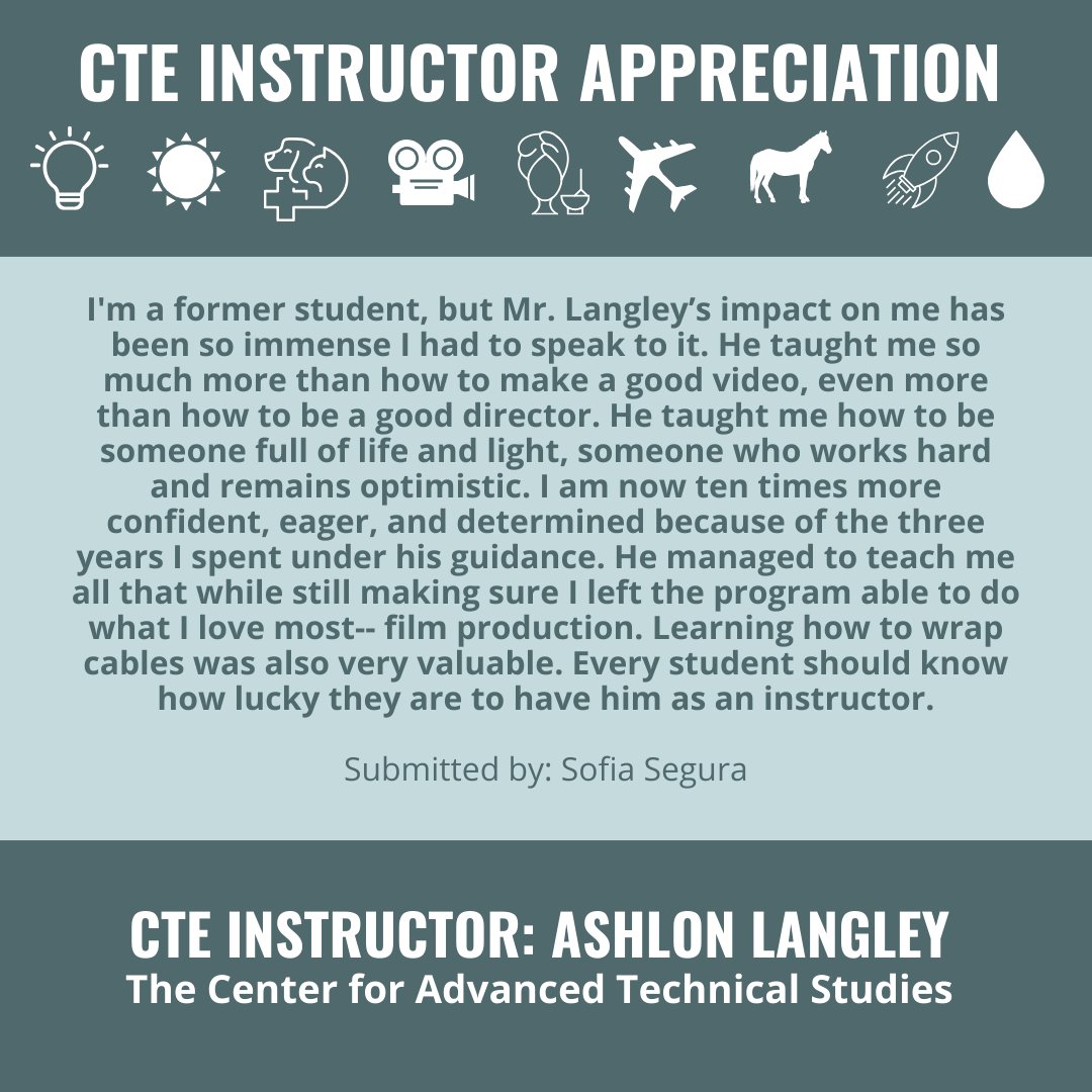LexRich5Schools's tweet photo. π£ For #CTEMonth we have asked #D5Grad alumni or current CTE students in #LexRich5Schools to tell us the most valuable thing they have learned from their #CareerTechEd Instructor.
πSubmissions can be completed here: https://t.co/MDmrUWZF5m #CTEInSC https://t.co/XvCPBK77at