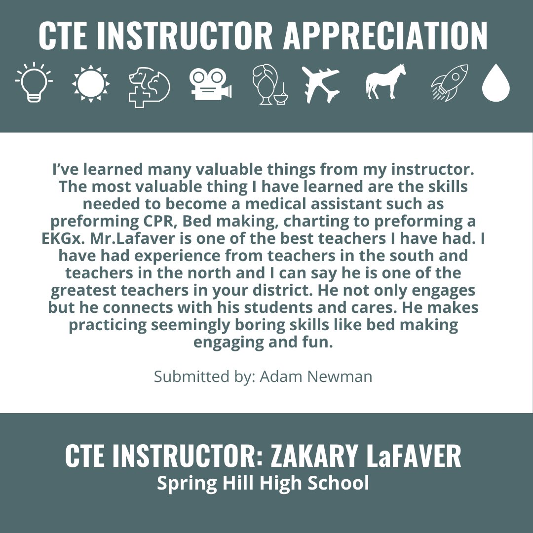 LexRich5Schools's tweet photo. π£ For #CTEMonth we have asked #D5Grad alumni or current CTE students in #LexRich5Schools to tell us the most valuable thing they have learned from their #CareerTechEd Instructor.
πSubmissions can be completed here: https://t.co/MDmrUWZF5m #CTEInSC https://t.co/XvCPBK77at