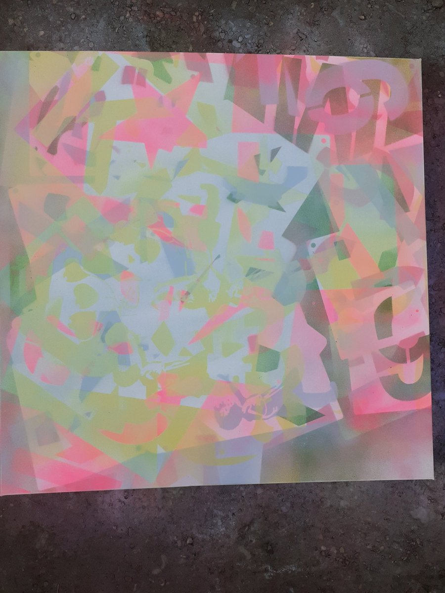 daniel huckfield (@danielhuckfield) on Twitter photo New one further exploring image and text to create abstraction #spraypaint #stencils #abstraction #typography New one further exploring image and text to create abstraction #spraypaint #stencils #abstraction #typography