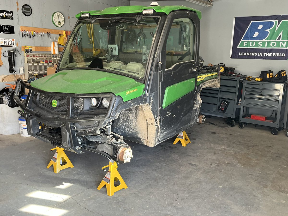 Preparations for spring continue.  Getting new 8 ply tires to handle bean stubble better. Service, wash, and ready to pull U3 <a href="/VerisTech/">Veris Technologies</a>. ATVs are done, loaded into trailer and ready to soil sample.  <a href="/bw_fusion/">BW-Fusion</a>