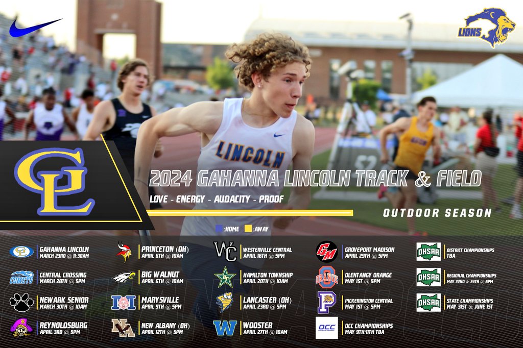 Lincoln_TF's tweet photo. 2024 kicks off with Gahanna Relays, on March 23rd 🏟🔥 #LEAP #GahannaSpeed @GLHS_Athletics @gahannaxc https://t.co/IKfbDdboS0