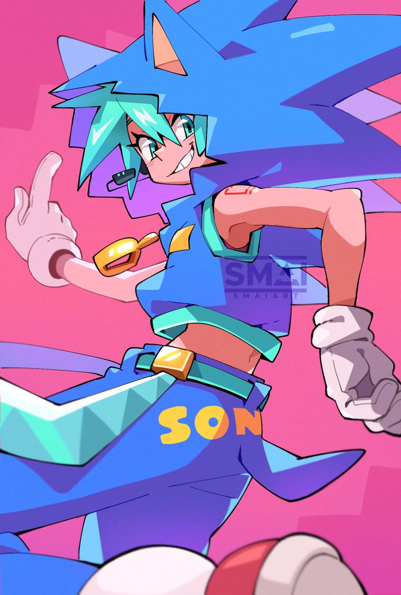 miku sonic redraw! 🎵