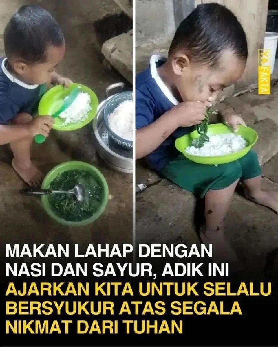 Majito_Squash's tweet photo. Adik ini mengajarkan kita semua untuk selalu bersyukur dengan apa yang kita makan &amp; kita punya🥺

A Thread https://t.co/ggutwfYe61