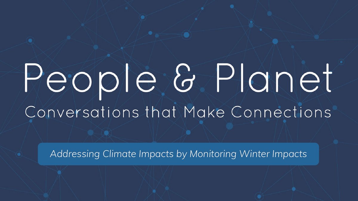 Announcing our Spring 2024 People &amp; Planet series lineup!🌎 Join us for "Addressing Climate Impacts by Monitoring Winter Impacts" on Feb. 27 from noon – 1 p.m. CT. 

The conversation will be held virtually and is free and open to all. Register now: umn.zoom.us/webinar/regist…