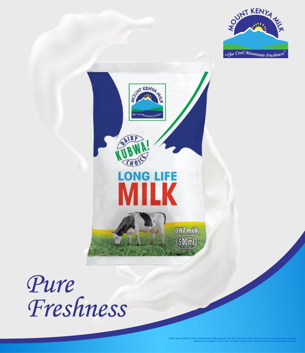 MountKenyaMilk's tweet photo. Experience #purefreshness from the #coolmountainfreshness.
#mountkenyamilk
#unbelievablygood
#dairychoicekubwa https://t.co/nwpXDMtBi6
