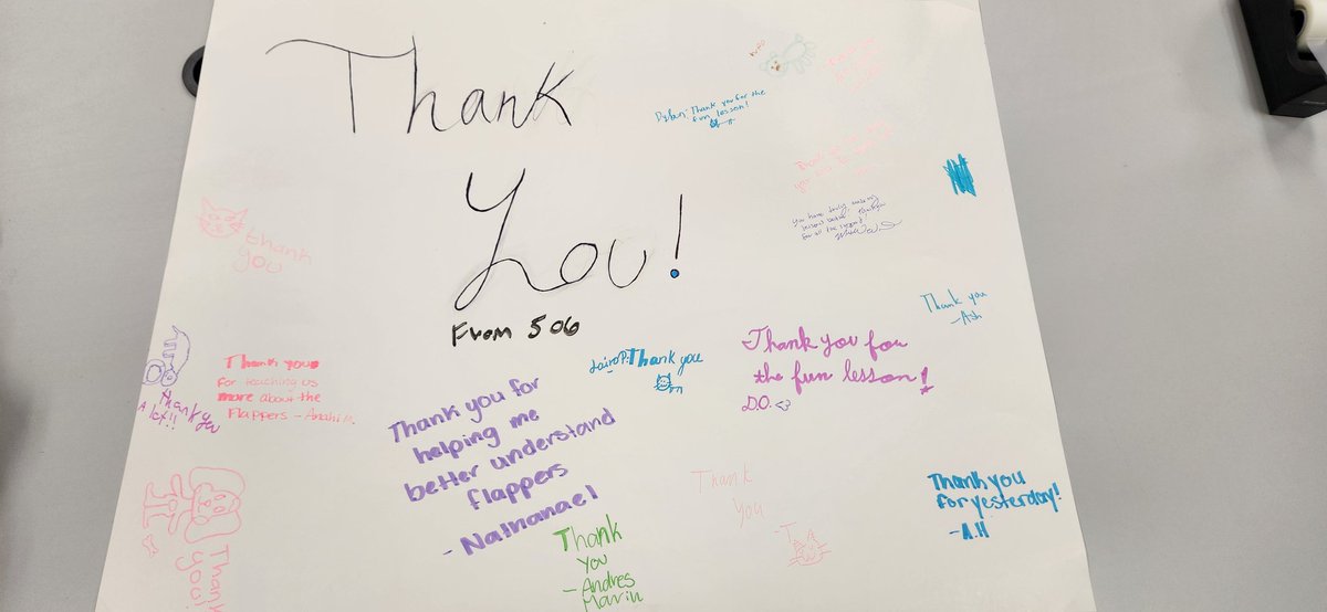 Feeling super special!! Thank you <a href="/wanmer_michael/">Michael W. Wanmer</a> for letting me teach your students!!! They're all so sweet for this thank you card!! 😊 <a href="/SummitHS_Bears/">SUMMIT COLLEGIATE HIGH SCHOOL</a> #burtonexperience #mentor #weareSC