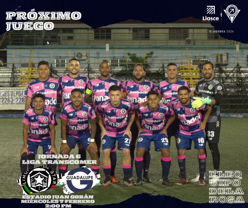 #PróximoPartido
🏆 Jornada 6 Liga Transcomer 
⚽️ Limón Black Star vs Guadalupe Futbol Club - Oficial 
🏟 Estadio Juan Gobán
🗓️ Miércoles 7 febrero 
⏰ 2:00 pm

#elequipodelarosa #GuadalupeFC #Guadalupe