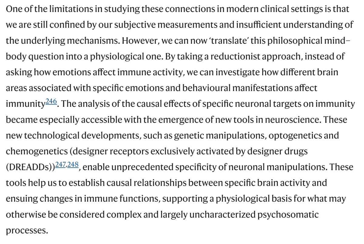 The brain communicates with the immune system.

It sounds obvious right? But only in last few decades has this bidirectional communication been directly studied.

The name for it is neuroimmunology. It is also known as 'mind-body' - but this is not woo woo - this is hard