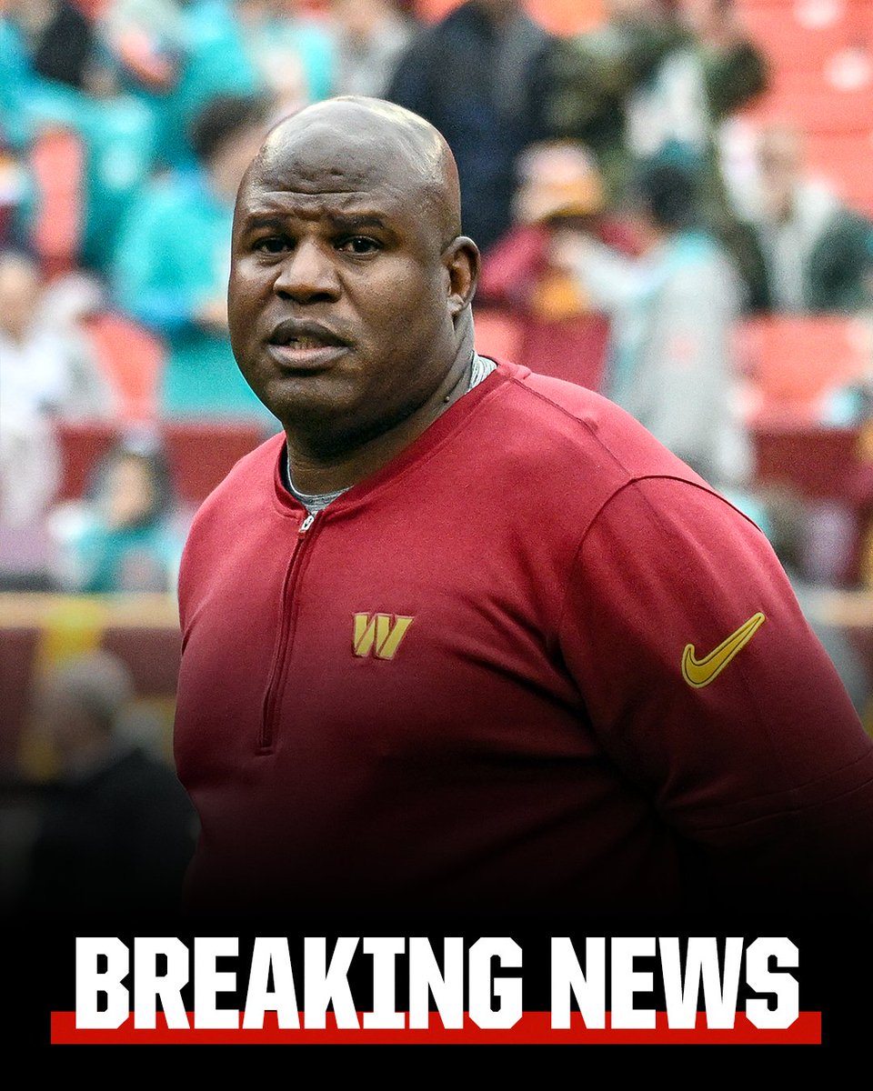 espn's tweet photo. Breaking: Commanders OC Eric Bieniemy will not return to Washington’s staff, new HC Dan Quinn said Monday. https://t.co/XhS6pFjBUN